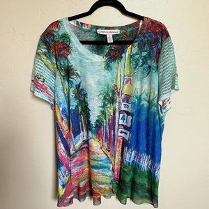Tropical Top. Florida Theme. XXXL